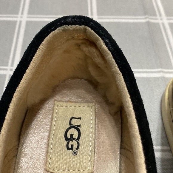 UGG Fierce 1006737 Slip On Sneakers Black Suede Loafers Women’s Size 9 Shoe - Picture 6 of 14